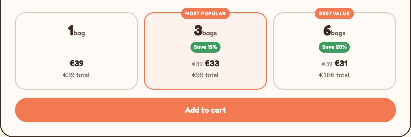 Packages and discounts