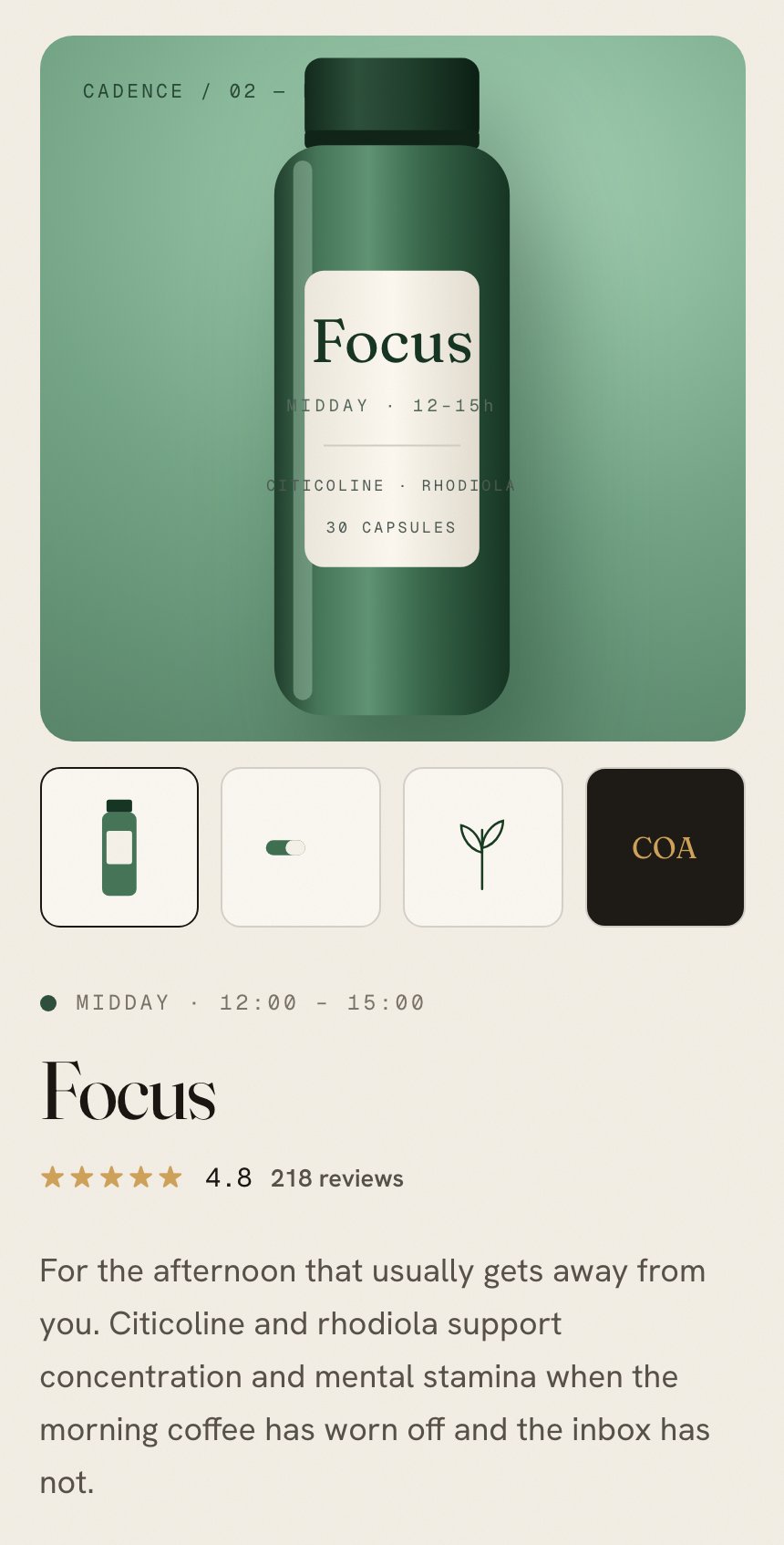 Product page